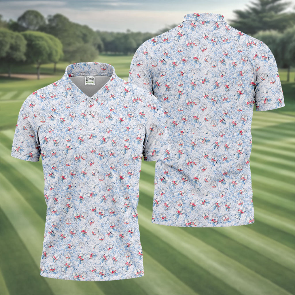 Fore Right Cold As Slice Golf And Beer Men's Funny Golf Shirts, Golf Shirts For Men