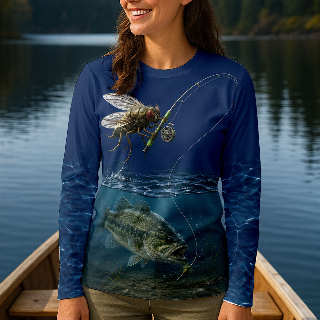 I'd Rather Be Fly Fishing UPF Shirt, Long Sleeve Fly Fishing Shirt, Womens Fishing Shirt