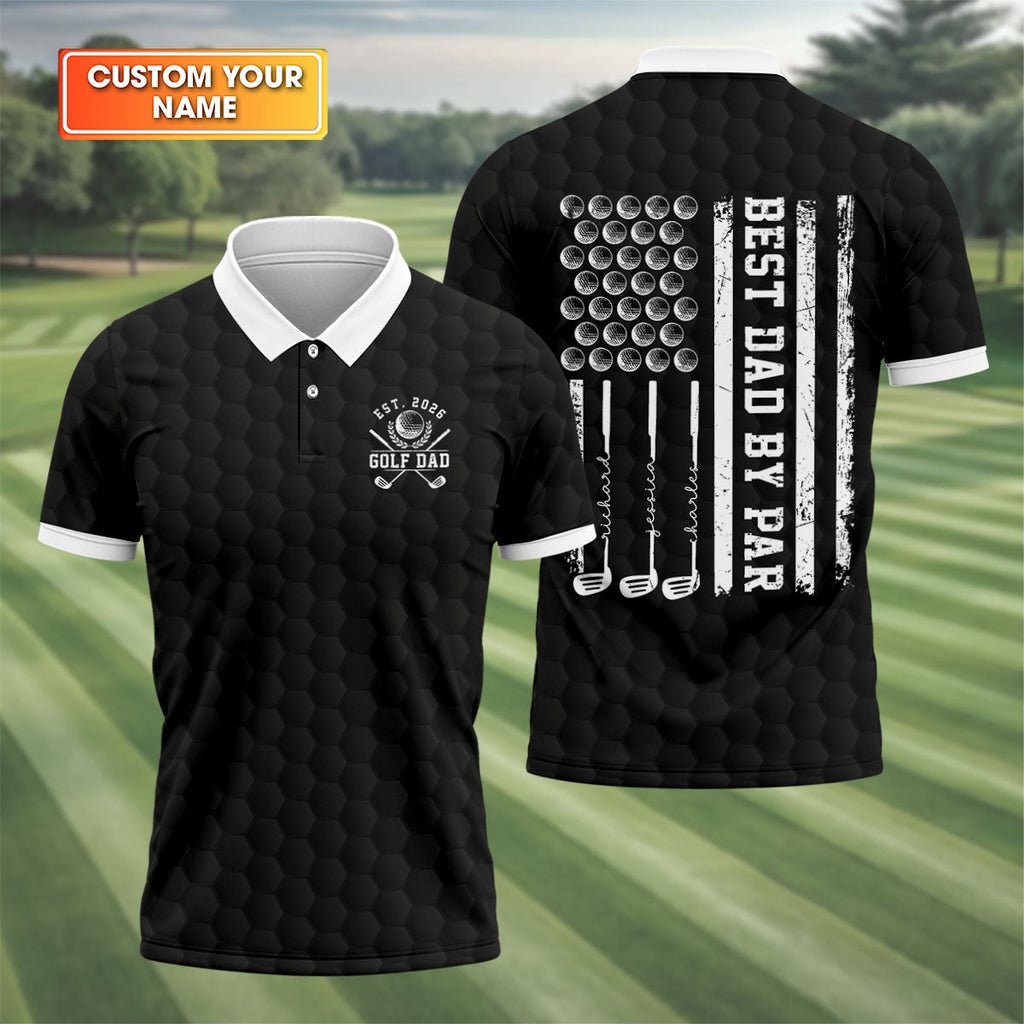 Golf Dad Best Dad By Par Father's Day Golf Shirt, Dad Golf Shirt, Golf Gift For Dad