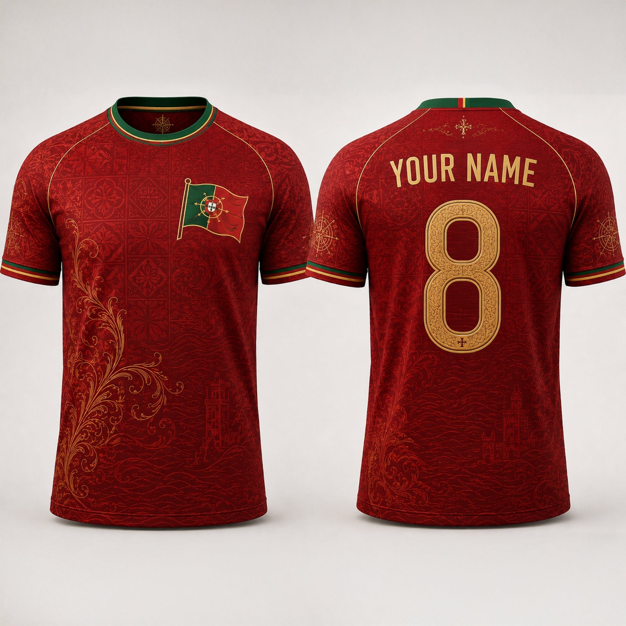 Portugal Fan Fooball Shirt, Azulejos V-NeckMen Football Lover, Soccer Game Day Football Gifts