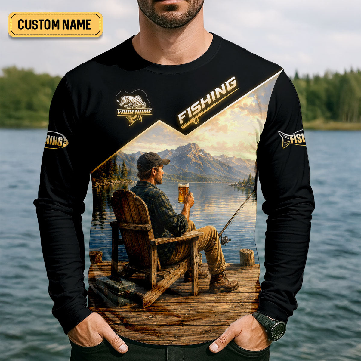 Weekend Forecast Fishing With A Chance Of Drinking UPF Shirt, Mens Fishing Shirt