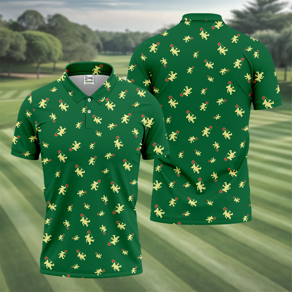 Dancing Bear Golf Tournament Shirt, Golf Shirts For Men, Polo Shirts For Men, Golf Gift For Men