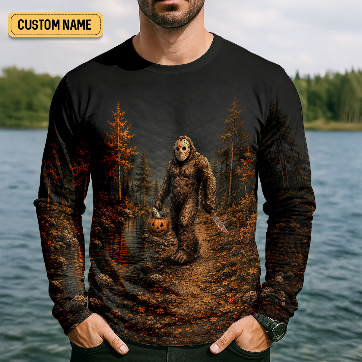 A Killer Day For Fishing Custom Halloween UPF Shirt, Funny Fishing Shirt, Fishing Shirts For Men