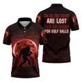 Not All Who Wander Are Lost Bigfoot Golf Polo Shirt, Mens Golf Gift, Funny Golf Shirt