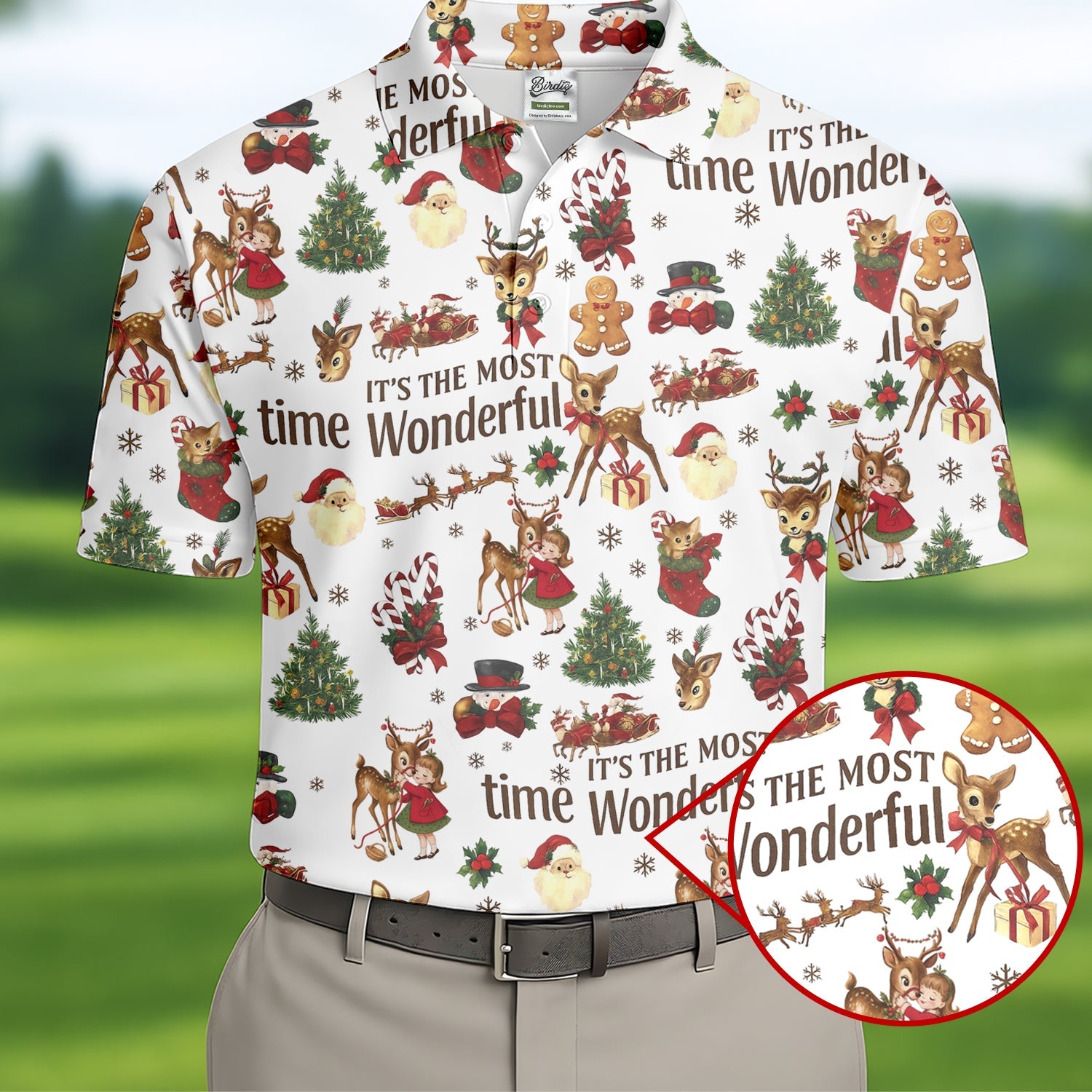 It's The Most Wonderful Time Christmas Golf Shirt, Cute Golf Outfit, Polo Shirts For Men, Golf Gift For Men