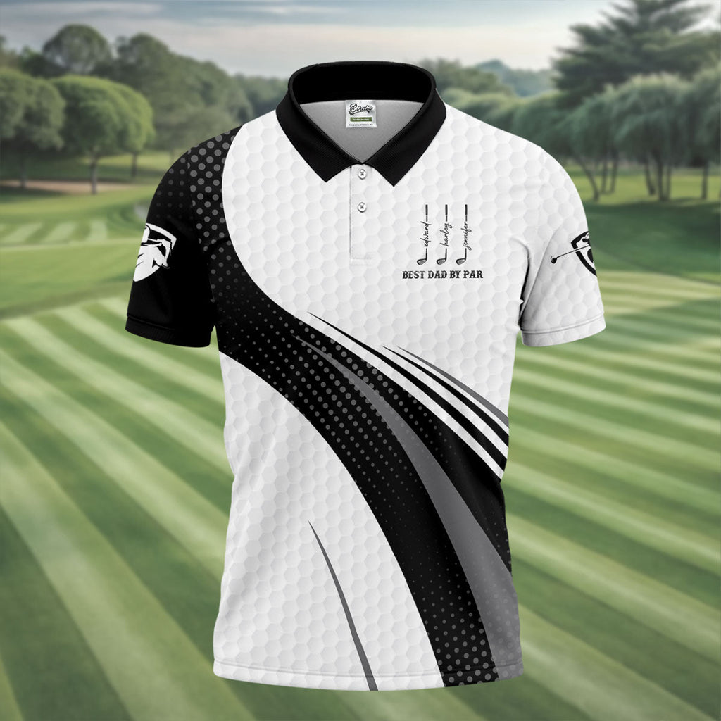 Best Dad By Par Dimple Pattern Father's Day Golf Shirt, Polo ShirtFor Men, Gift For Golf Dad