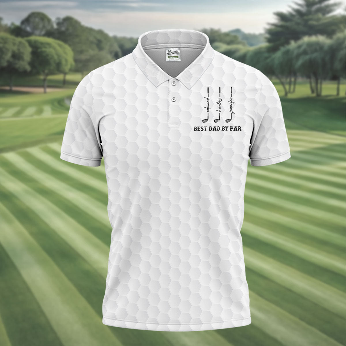 Best Dad By Par Father's Day Golf Shirt, Grandpa Golf Gift, Golf Gift For Dad, Polo Shirts For Men