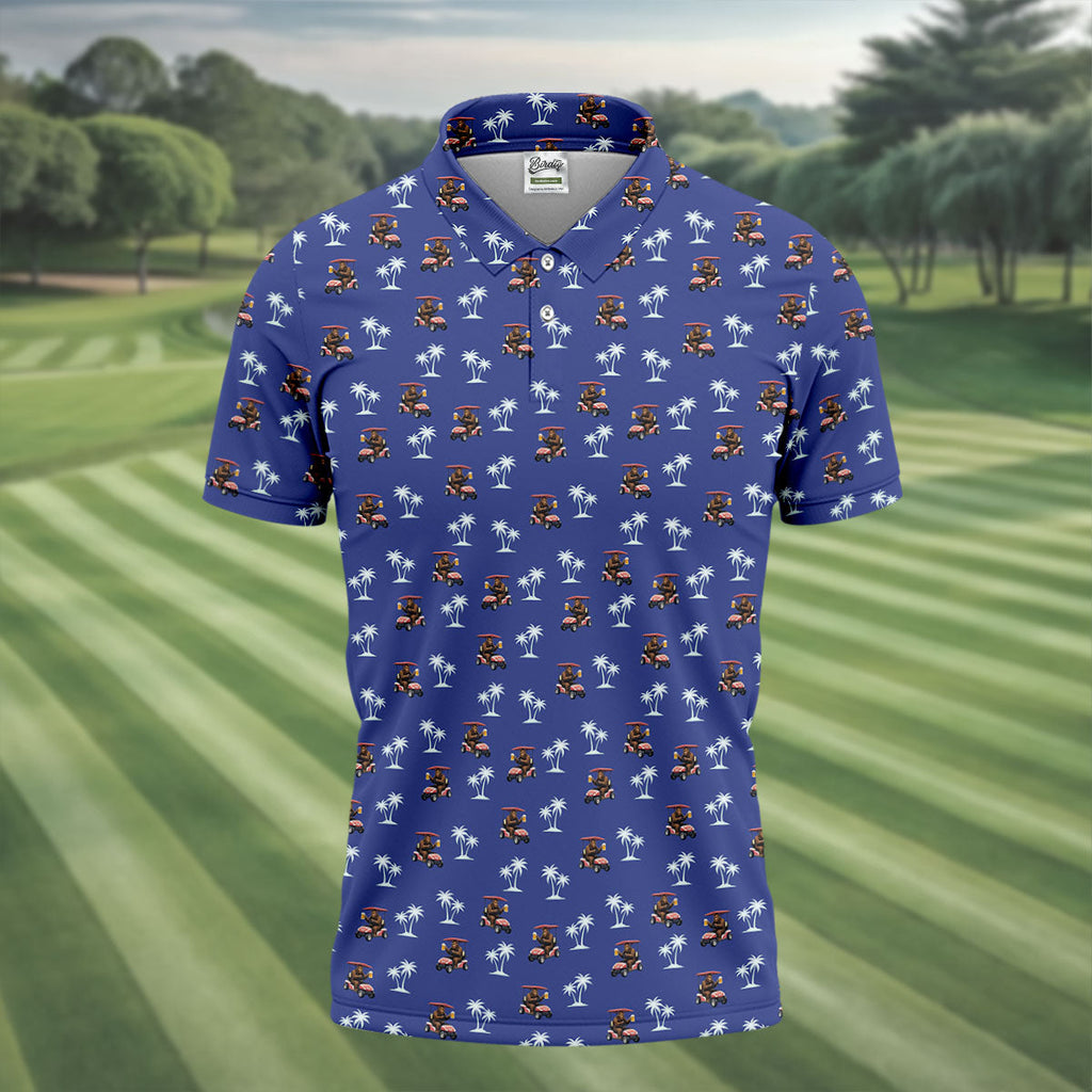 Sasquatch Beer Golf Tropical Golf Shirt, Men's Funny Golf Shirts, Golf Shirts For Men, Polo Shirts For Men