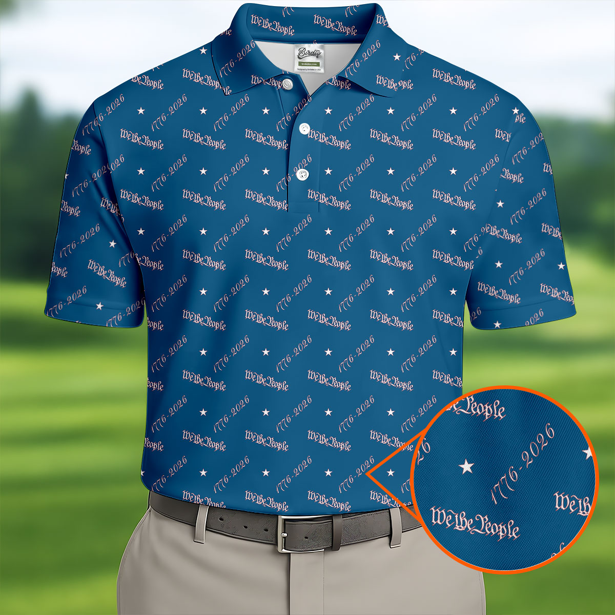 We The People 1776 2026 Patriotic Golf Polo Shirts, 250th Anniversary Polo Shirts For Men, Golf Shirts For Men
