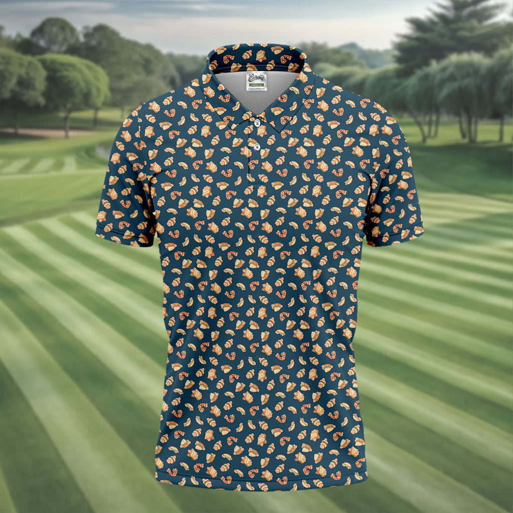 Dirty Funny Breakfast Golf Tops For Men, Valentine Golf Gift, Polo Shirts For Men, Golf Gift For Men