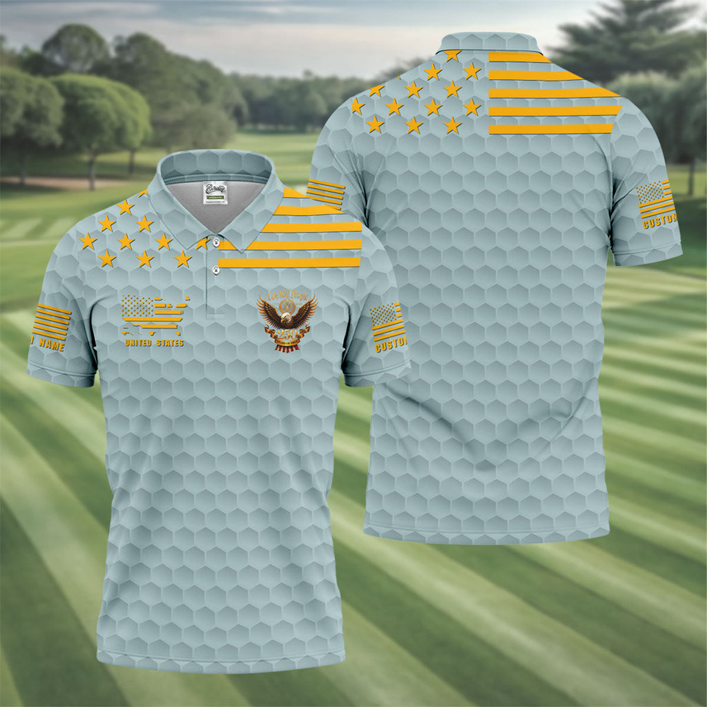 Air Force Veteran We The People 250 Years Of Free 4th Of July Golf Shirt, Golf Shirts For Men