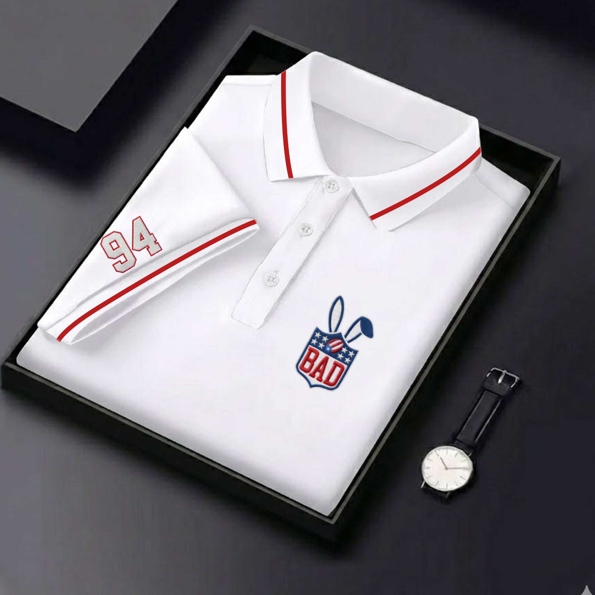 Bad Bunny 94 The Benito Bowl Sport Polo, Gift Ideas For Football Fans, Game Day Football Theme Bad Bunny Shirt