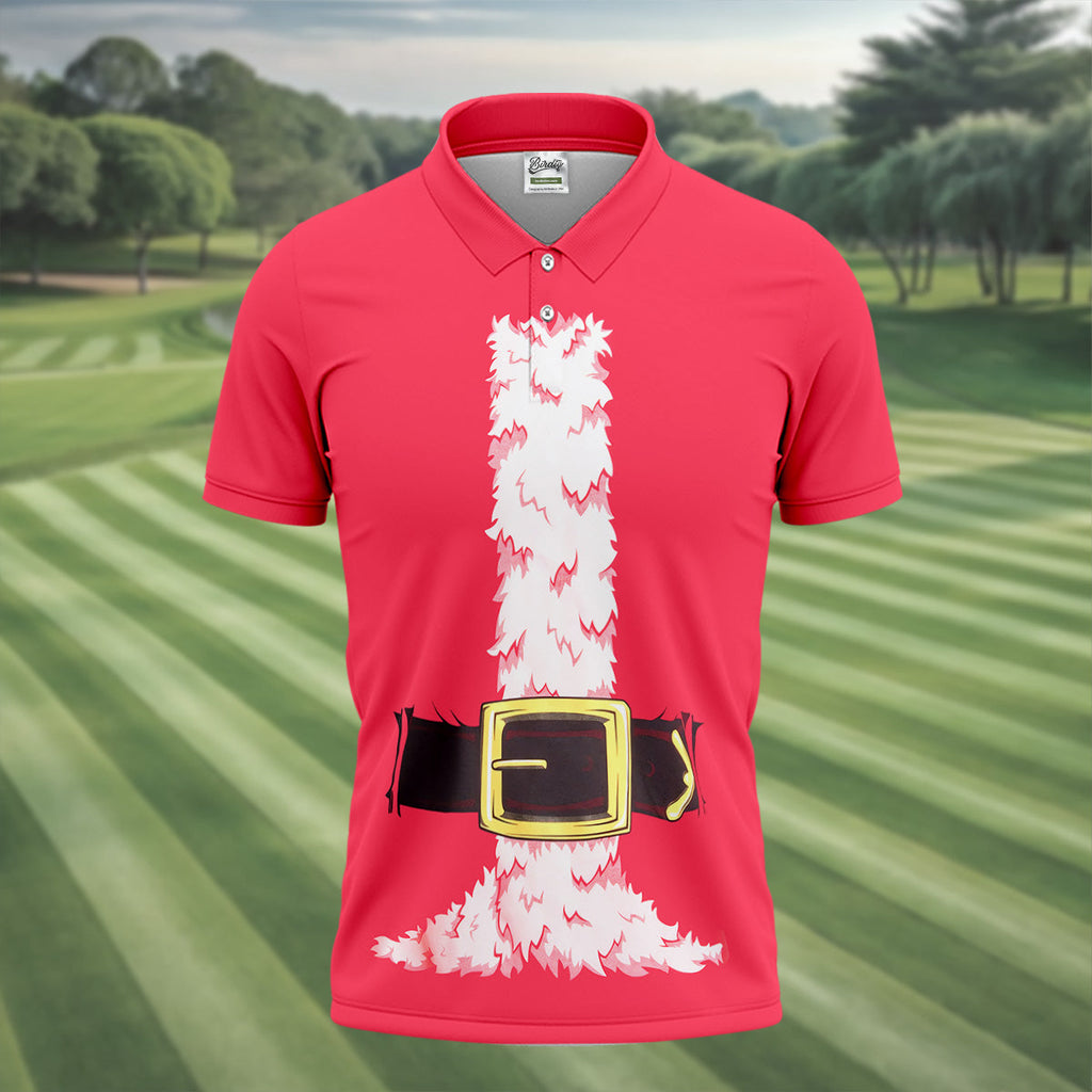 Funny Santa Claus Golf Tops For Men, Christmas Golf Shirt, Polo ShirtFor Men, Christmas Golf Shirt