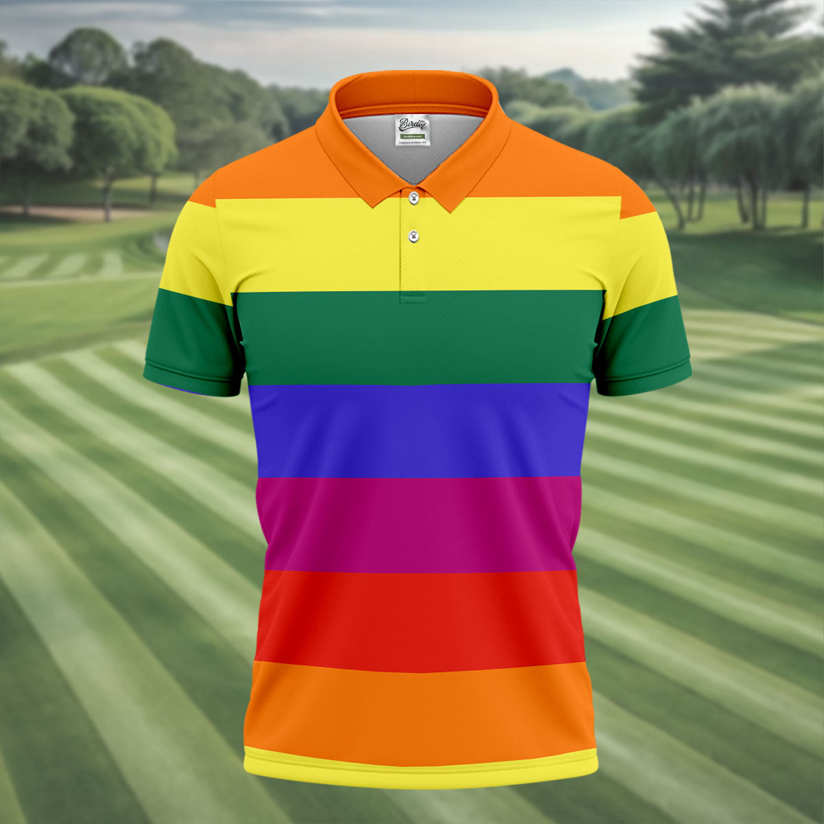 LGBT Rainbow Pride Month Celebrate Golf Tops For Men, Pride Colors Golf Shirts For Men
