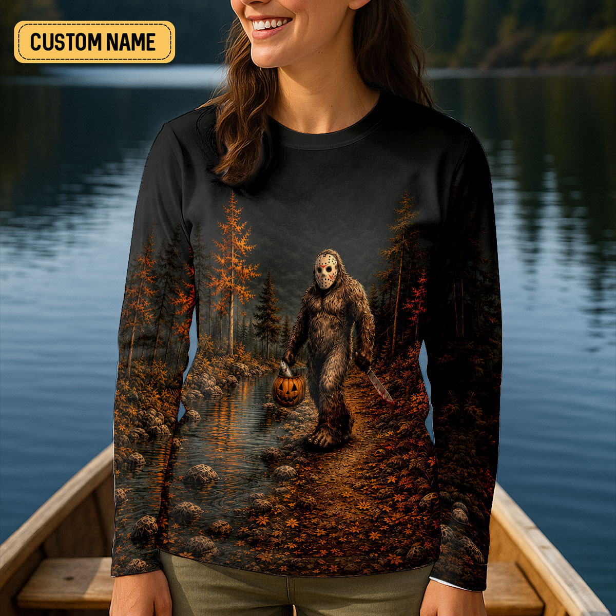 A Killer Day For Fishing Custom Halloween UPF Shirt, Funny Fishing Shirt, Womens Fishing Shirts