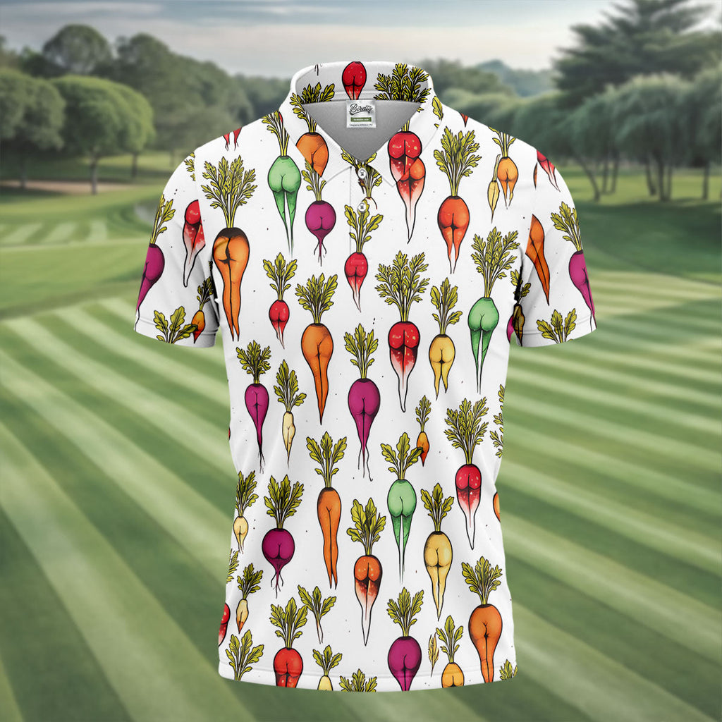 Dirty Funny Vegetable Adult Humor Golf Tops For Men, Golf Shirts For Men, Polo Shirts For Men