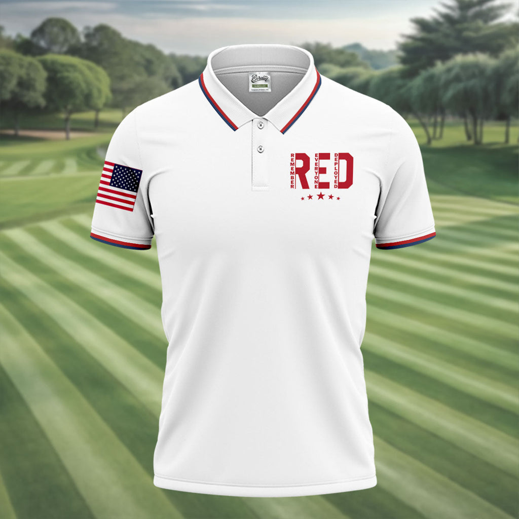 RED Friday Military Support 250 Anniversary Patriotic Golf Shirt, Golf Shirts For Men