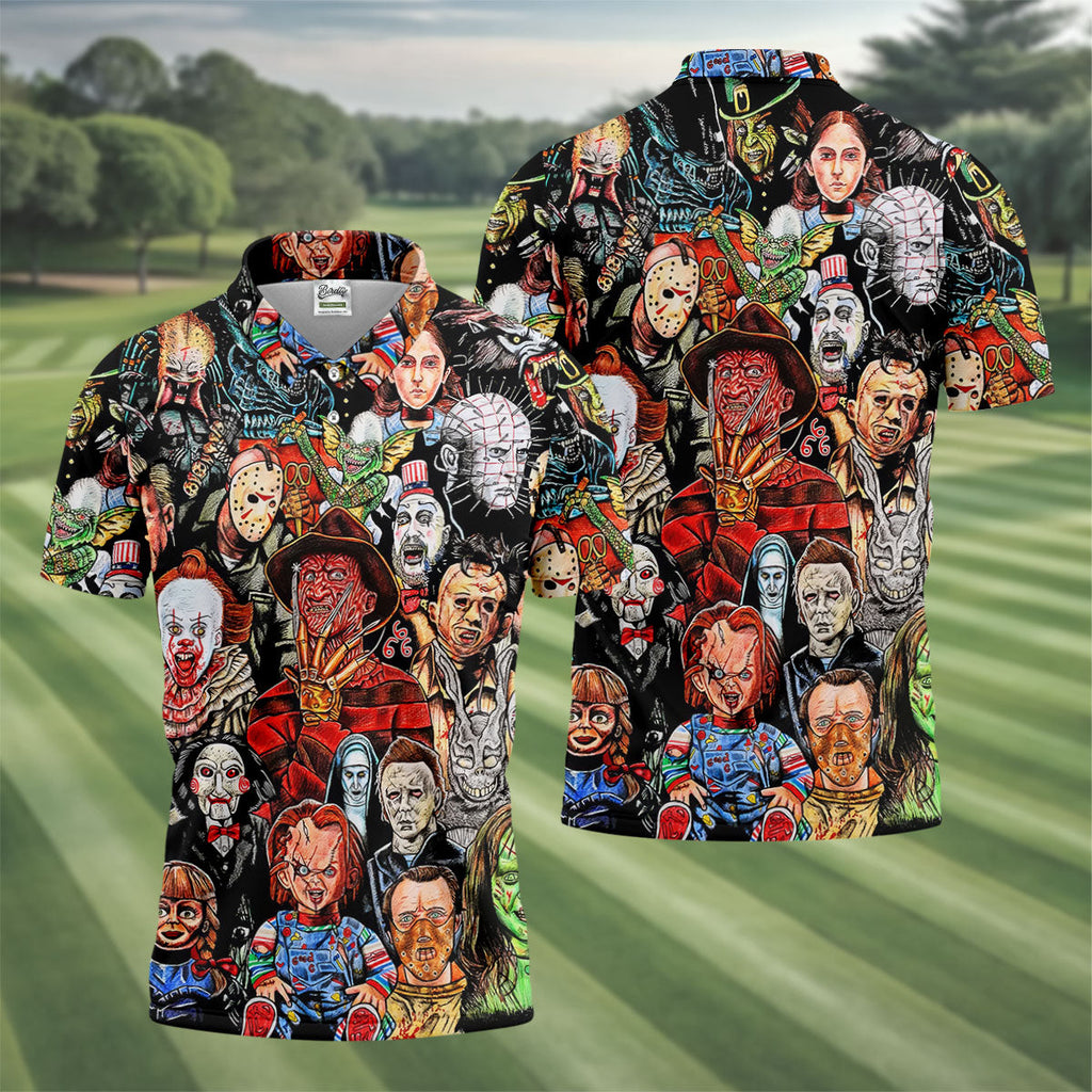Halloween Golf Shirts, Golf Tops For Men, Gifts For Golf Lovers, Polo ShirtFor Men, Golfing Apparel