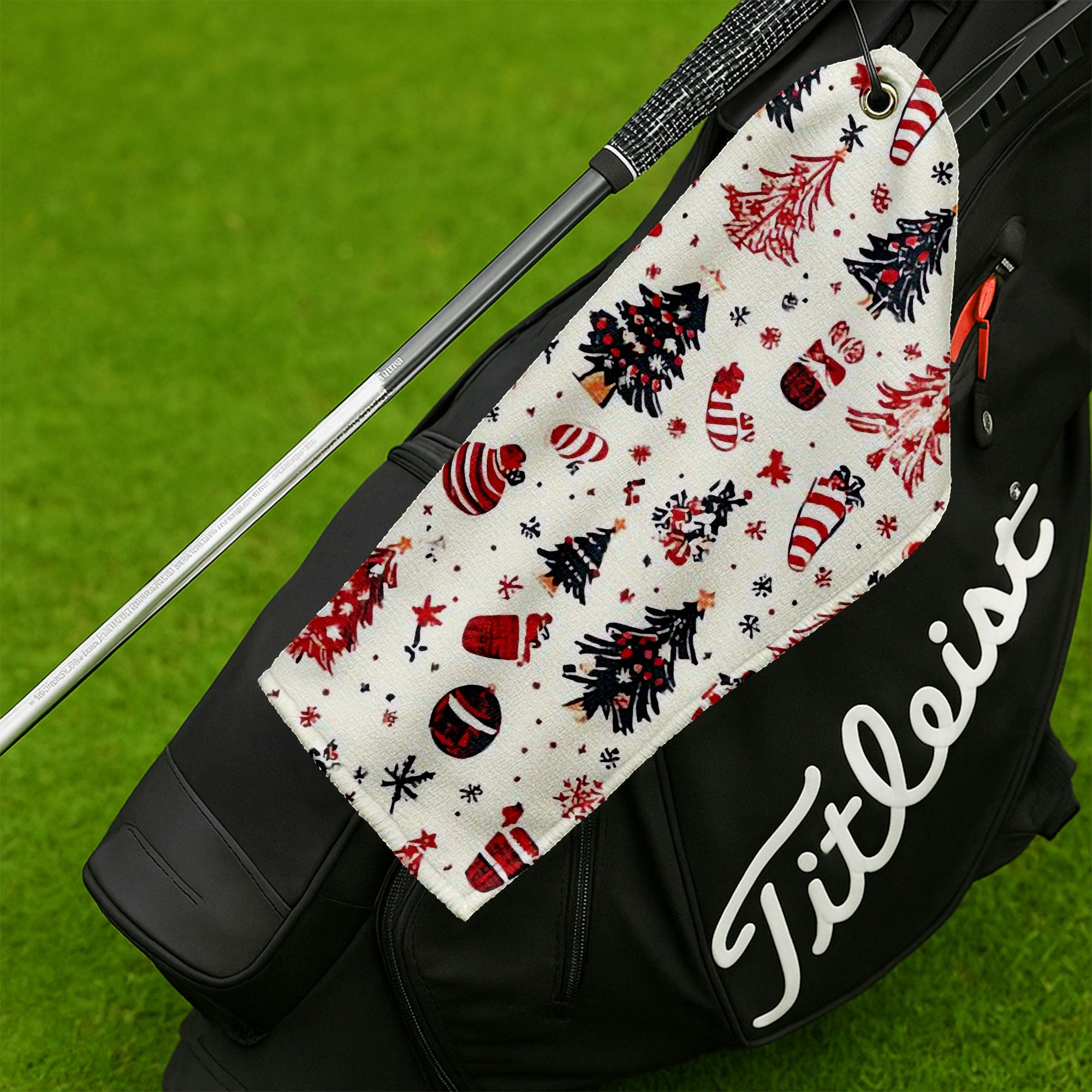 Candy Canes Christmas Golf Towels, Funny Golf Towels Christmas Golf Gift, Golfing Accessories