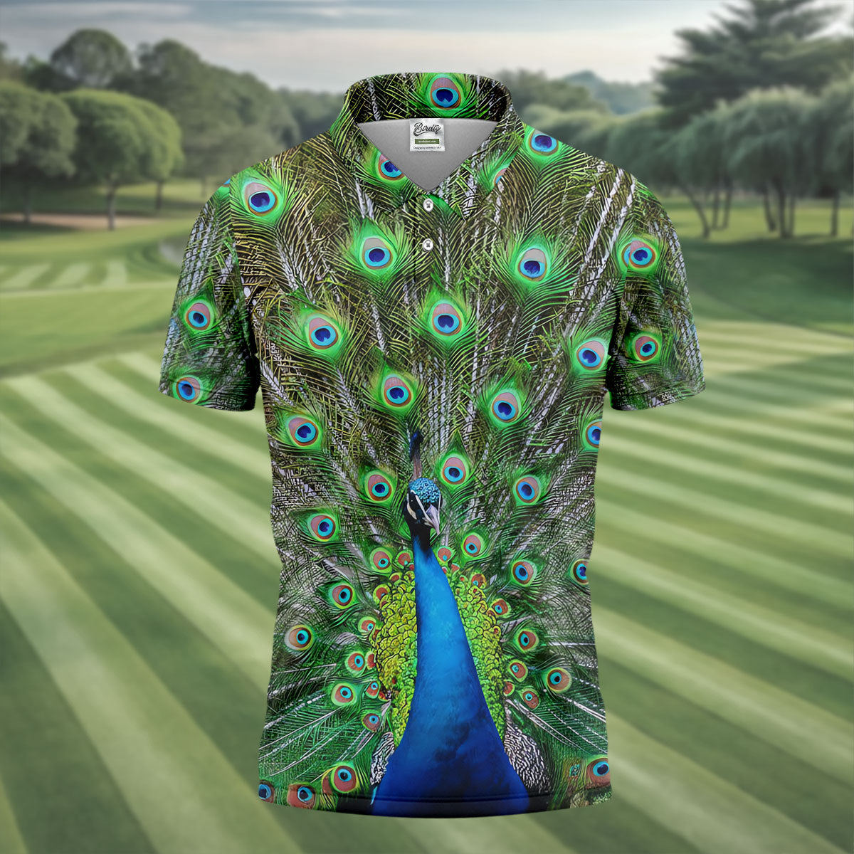 The Peacock Unique Golf Shirt, Golf Tops For Men, Golf Shirts For Men, Polo Shirts For Men