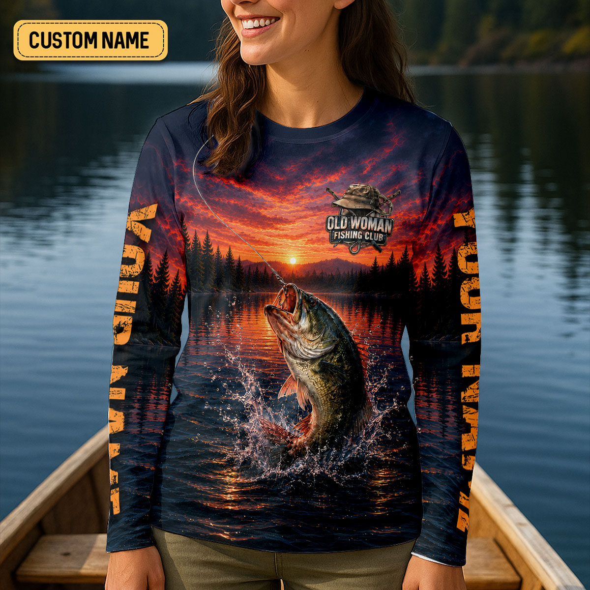 Move Over Boys Old Woman Shows How To Fish UPF Shirt, Fishing Shirts For Women
