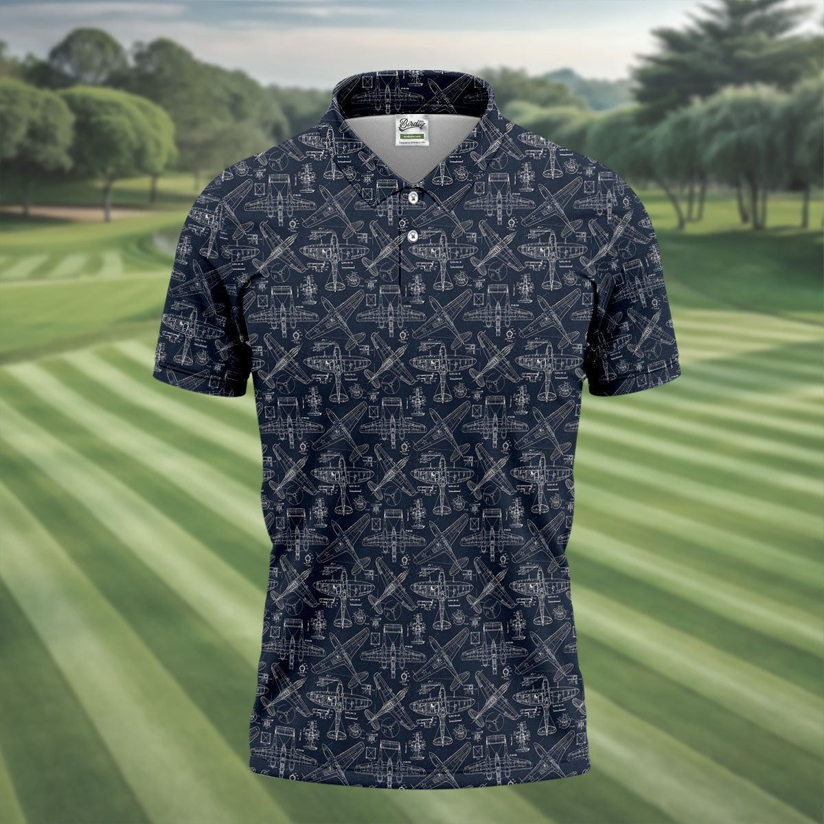 Aircraft Models Airplane Blueprints Golf Tops For Men, Polo Shirts For Men, Golf Shirts For Men