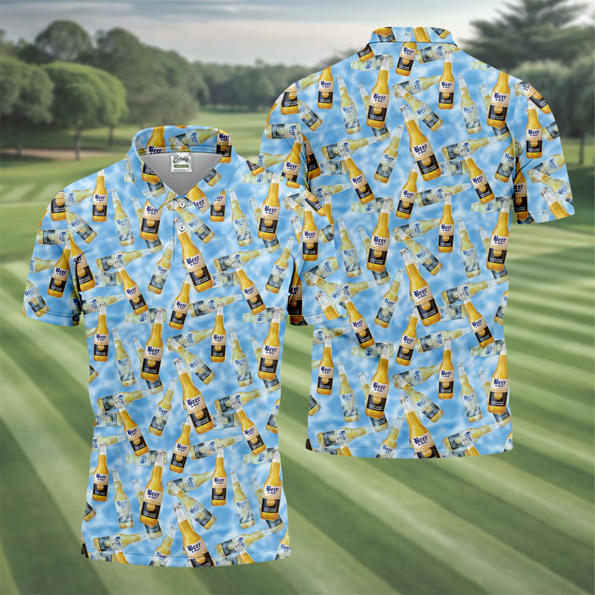 Beer And Golf The Perfect Combination Men's Funny Golf Shirts, Golf Shirts For Men, Polo Shirts For Men