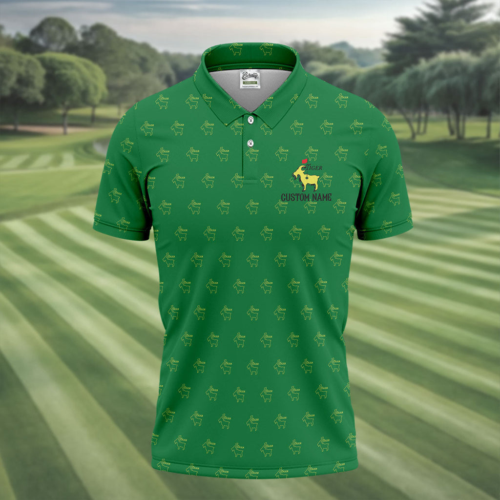 Tiger Goat Golf Tournament Golf Shirt, Golf Tops For Men, Golf Shirts For Men