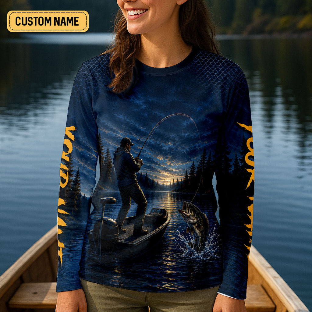 I Stop Fishing The Day I Stop Breathing UPF Shirt, Performance Fishing Shirt, Womens Fishing Shirts