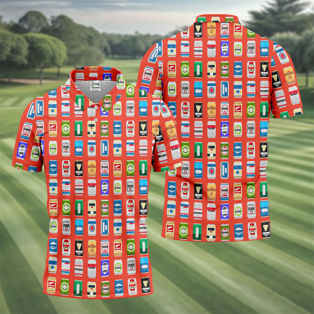 Famous Beer Can Golf Shirt, Golf And Beer Polo Shirts For Men, Golf Shirts For Men, Golfing Apparel
