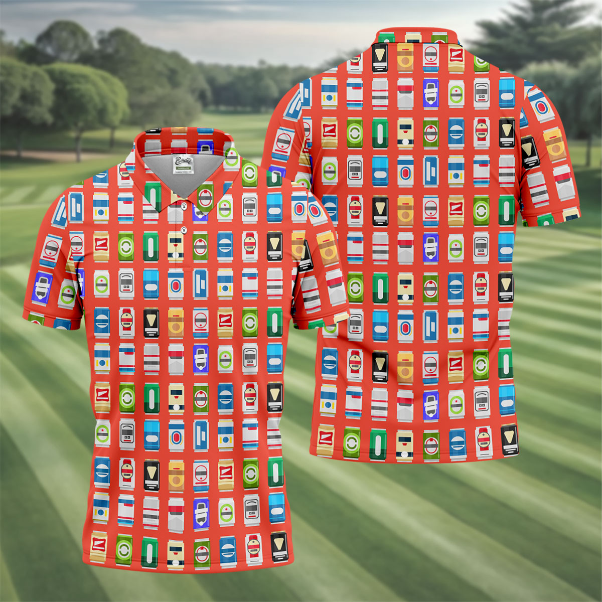 Famous Beer Can Golf Shirt, Golf And Beer Polo Shirts For Men, Golf Shirts For Men, Golfing Apparel