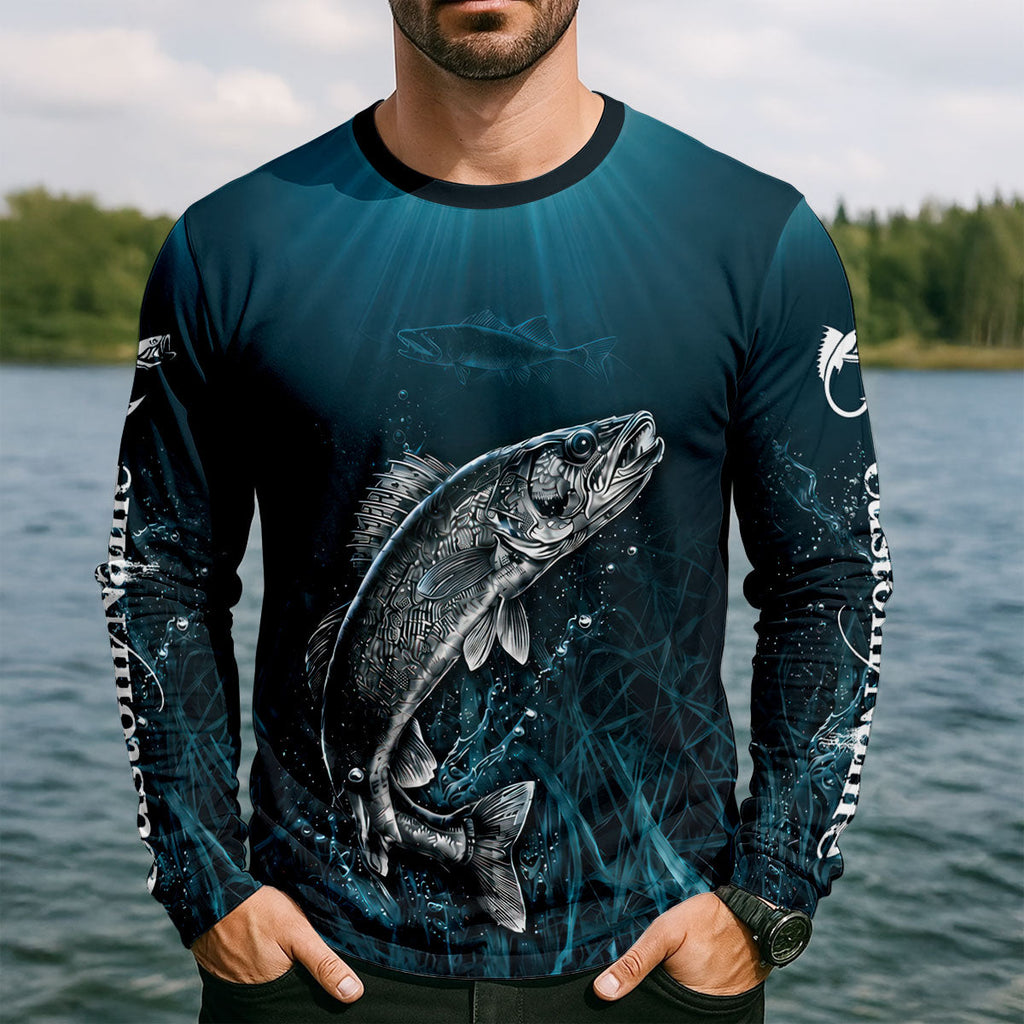 Walleye Fishing Saved Me Now I'm A Hooker UPF Shirt, Mens Fishing Shirt, Fishing Shirts