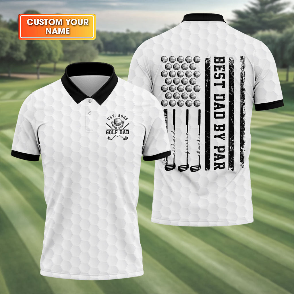 Golf Dad Best Dad By Par Father's Day Golf Shirt, Dad Golf Shirt, Golf Gift For Dad