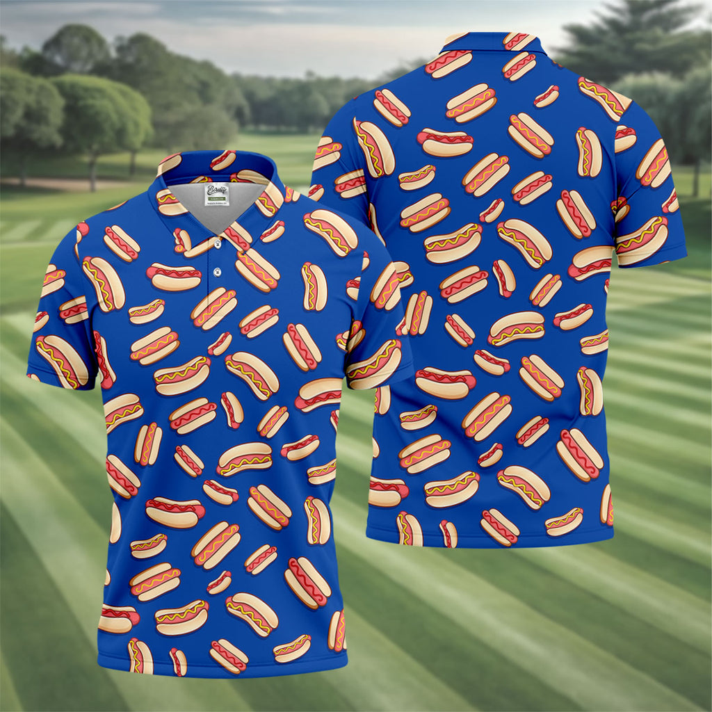 Sausage And Bun Hot Dog Fun Golf Shirt, Polo Shirts For Men, Golf Gift For Men, Golf Shirts For Men