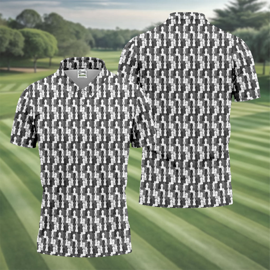 Funny Dirty Grey And White Golf Tops For Men, Fun Golf Shirts For Men, 250th Anniversary Golf Shirts For Men