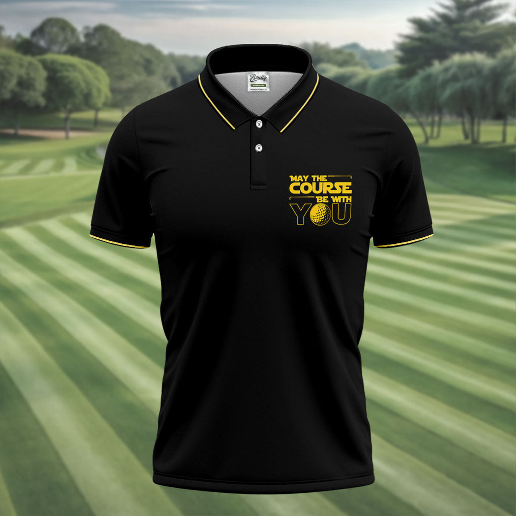 May The Course Be With You Movie Inspired Funny Golf Shirts, Father's Day Golf Shirt, Golf Gift For Dad