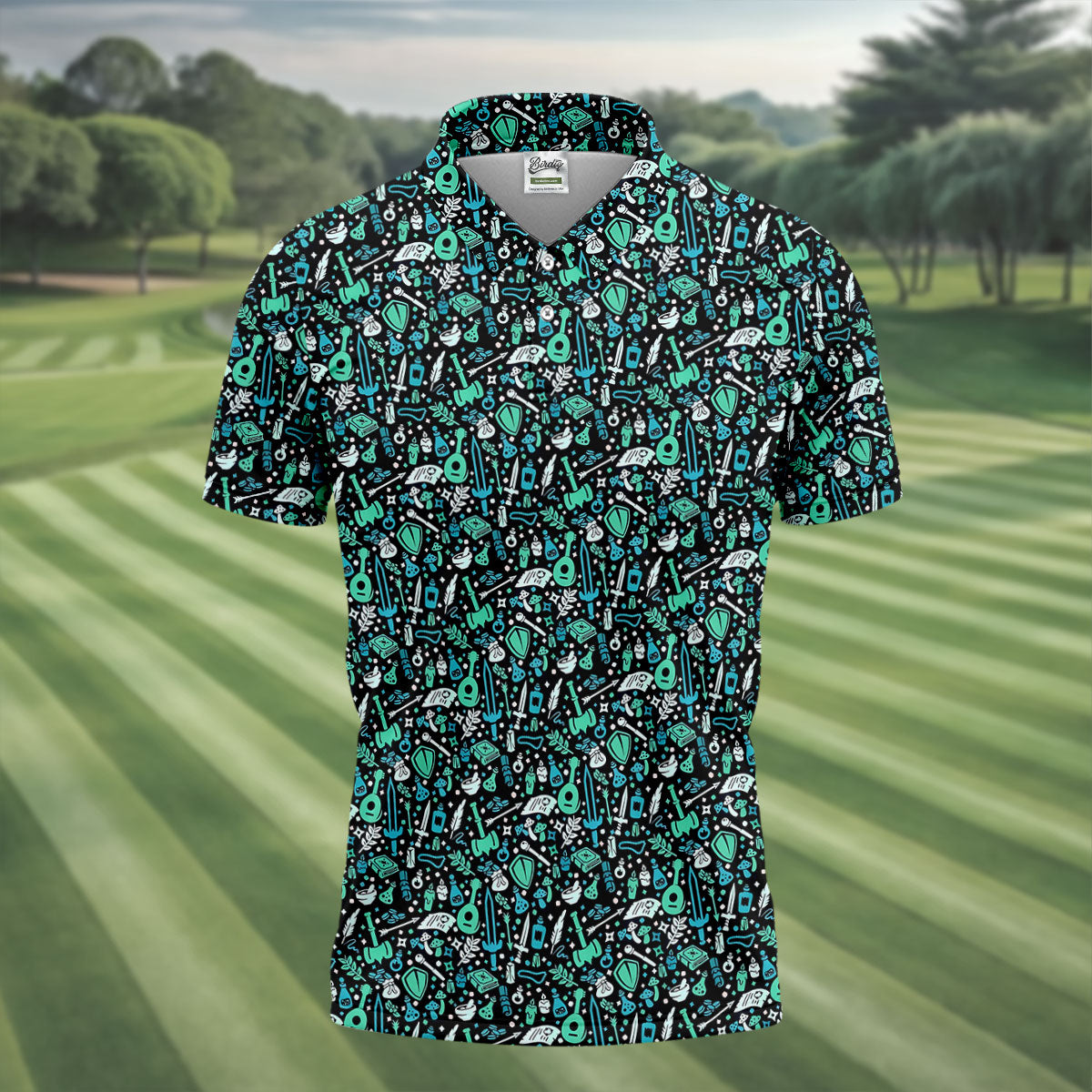 Mystic Items Dragon Game Golf Tops For Men, Polo Shirts For Men, Golf Shirts For Men