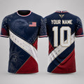Patriotic American Flag Fooball Shirt, USA Football National Team V-NeckMen, Football Gifts