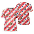 4th Of July Golf Polo, Custom Independence Days Shirts With Faces, Men's Golf Polo Shirt