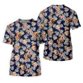 Hawaiian Golf Shirts, Floral Seamless Pattern, Hawaiian Shirts With Faces, Mens Tropical Shirts
