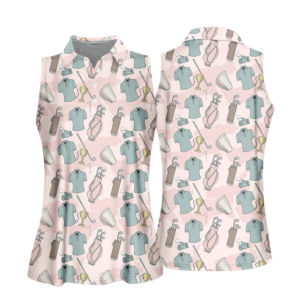 Pattern Golf Shirt, Ladies Sleeveless Golf Shirts, Ladies Golf Shirts, Matching Golf Shirts, Golf Equipment