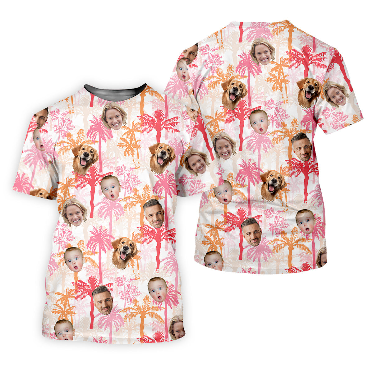 Seamless Pattern, Ladies Palm Tree Shirt, Pink Golf Shirt, Hawaiian Shirts With Faces, Ladies Golf Shirts