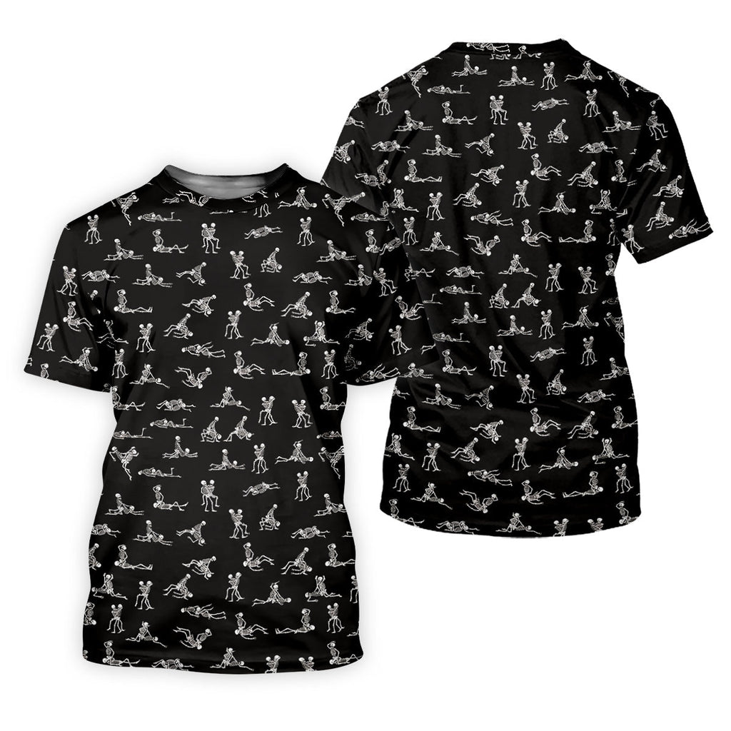 Funny Skeleton Couple Golf Shirt, Halloween Gift Idea, Fun Golf Shirts For Men, Unique Gift For Golfer