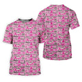 Pink Ribbon Breast Cancer Awareness Shirt, Ladies Sleeveless Tops, Ladies Golf Shirts, Golfing Apparel