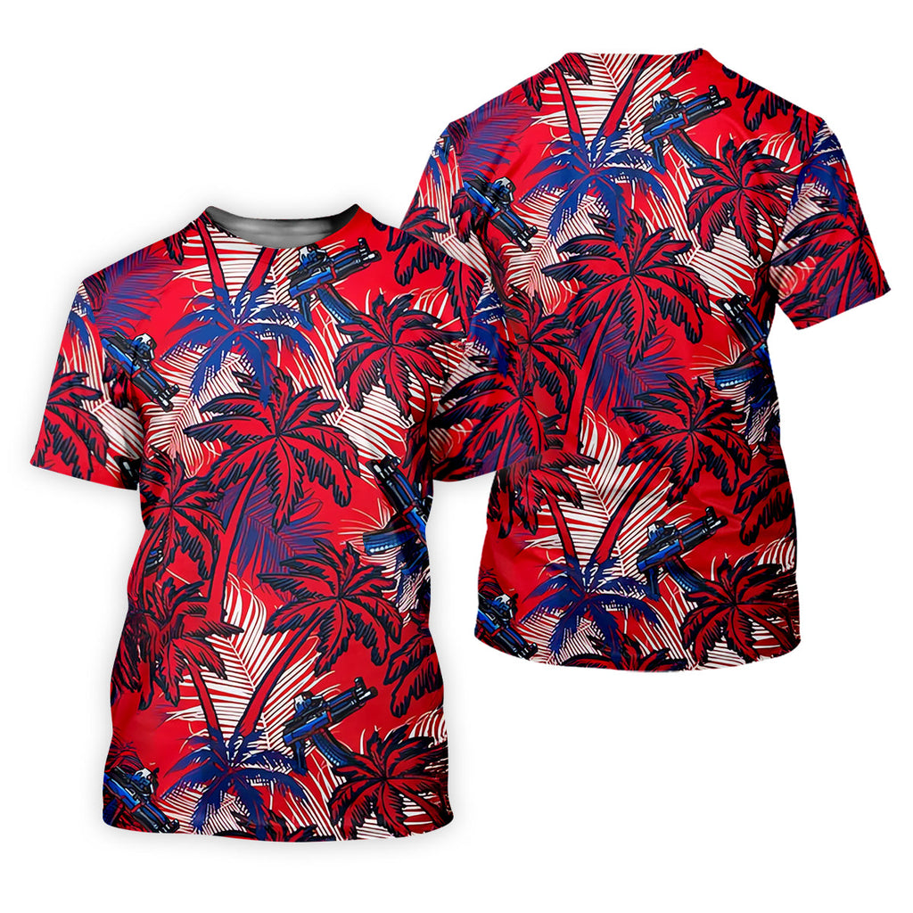 Tropical Sunset Mens Golf Polo ShirtMens Goft Shirt, Christmas Golf Gift
