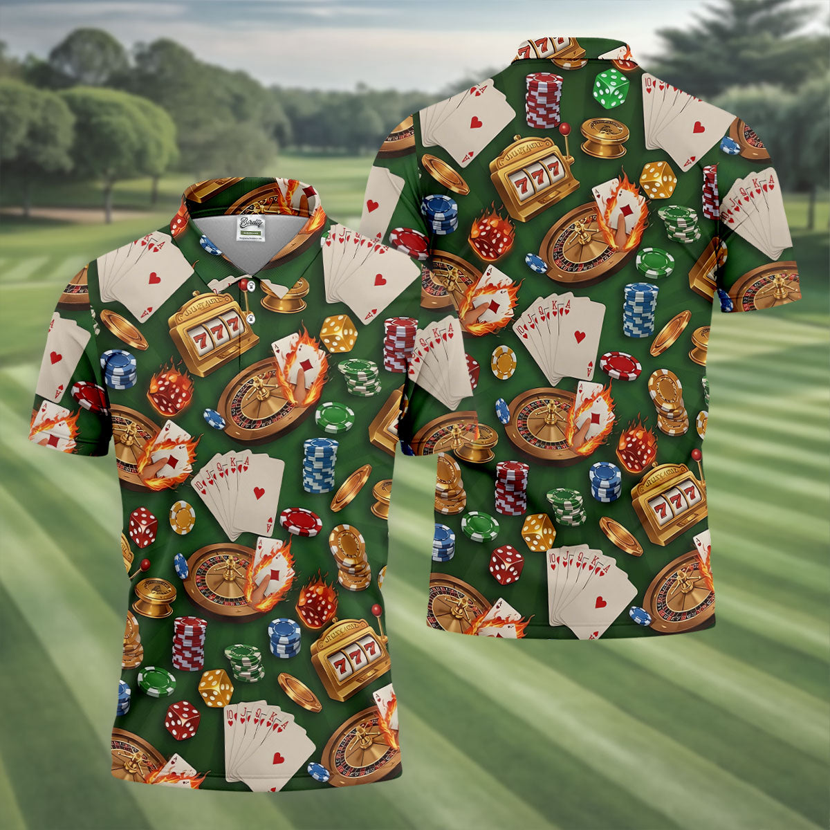 Casino Gambling Poker Golf Tops For Men, Golf Shirts For Men, Polo Shirts For Men, Golfing Apparel