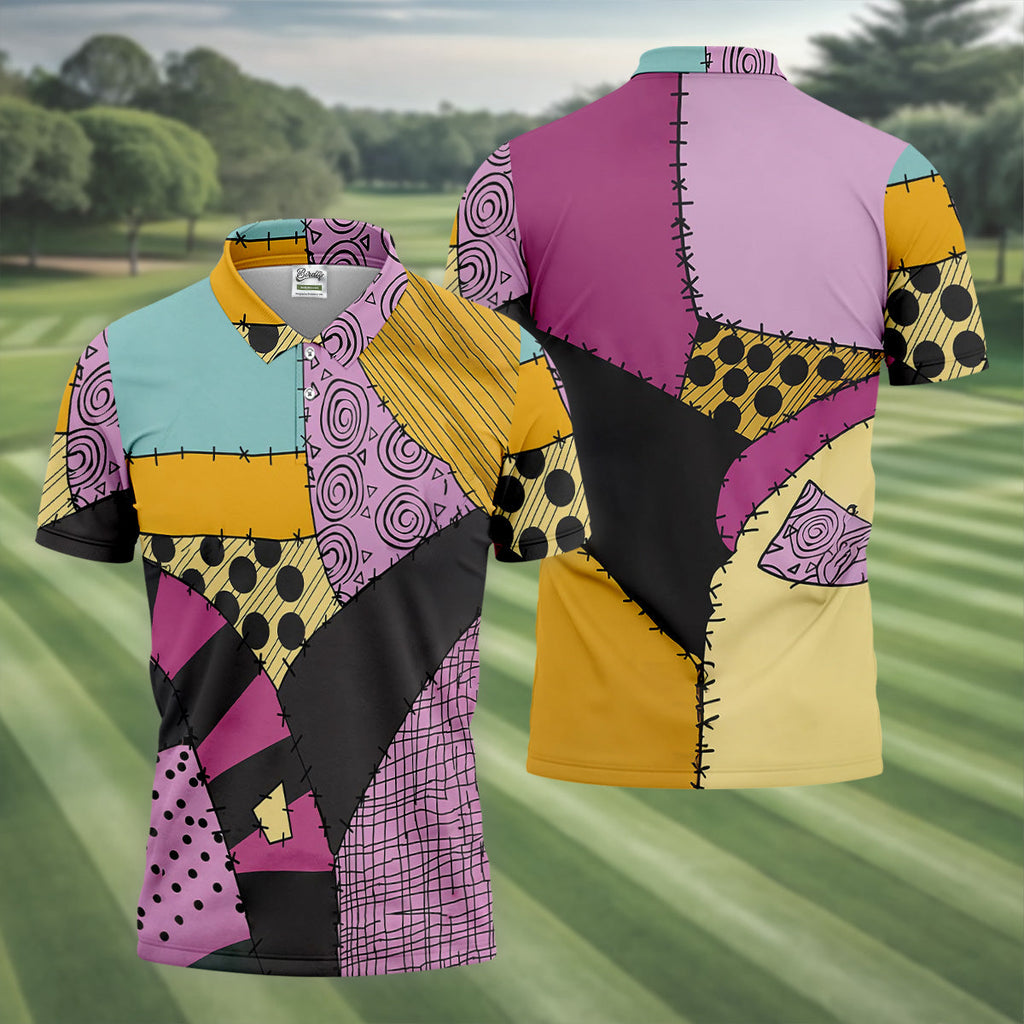 Pumpkin Queen Horror Cosplay Halloween Golf Shirt, Men's Funny Golf Shirts, Polo Shirts For Men