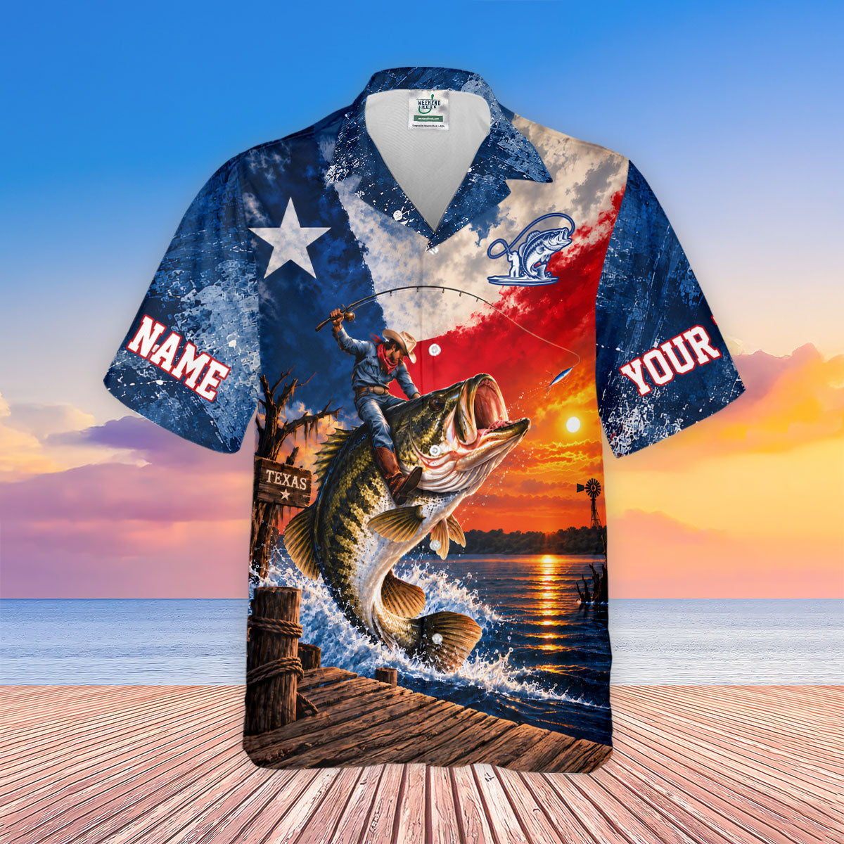 Everything Is Bigger In Texas Cowboy UPF Shirt, Fishing Shirts For Men, Fishing Shirt