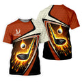 Fire Golf Ball Custom Men's Golf Polo Shirt, Funny Golf Shirt, Christmas Golf Gift
