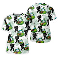 Tropical Golf Cart Bigfoot Golf Shirt, Funny Bigfoot Mens Golf Polo Shirts, Cool Golf Gifts, Golfing Apparel